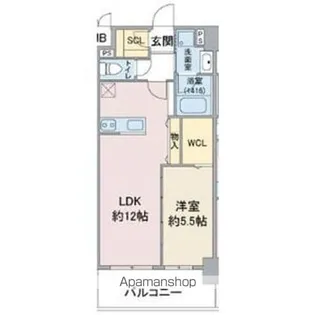 スリーアイランドタワー名駅北【6階】の間取り
