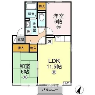 セジュールKO【2階】の間取り