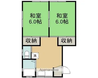 コーポクドウB【22号室】の間取り