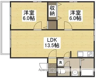ツインヴィレッジⅡ【2階】の間取り