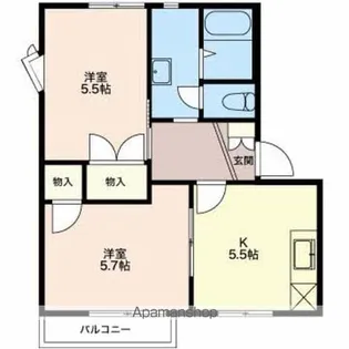 フレグランス和幸B【2階】の間取り