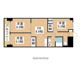 マンション森【9A号室】の間取り