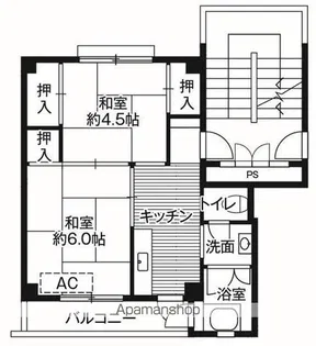 ビレッジハウス大河原1号棟【404号室】の間取り