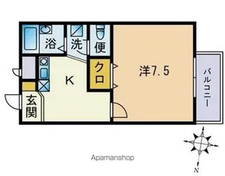 アムールPrintemps【202号室】の間取り
