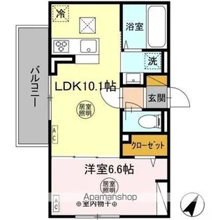 コモドコーポ前原【1階】の間取り