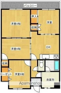アクティー堀江【402号室】の間取り