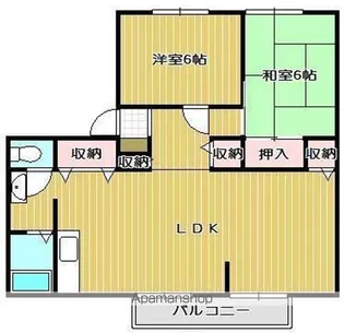 ホワイトガーデン弐番館【1階】の間取り