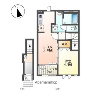 アグレアブル【2階】の間取り