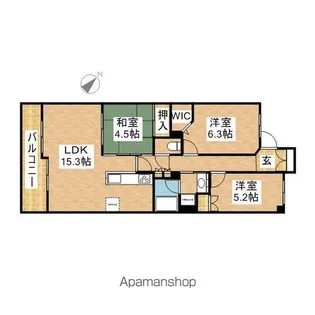 愛知県名古屋市東区泉1丁目【マンション】の間取り