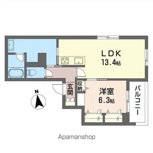 リクヴィール高円寺【201号室】の間取り