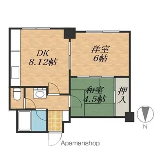 第一東南ハイツ【1階】の間取り