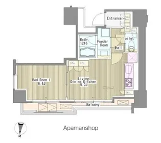 WHITE TOWER HAMAMATSUCHO【14階】の間取り