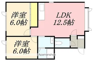 コーポリリー2号【102号室】の間取り