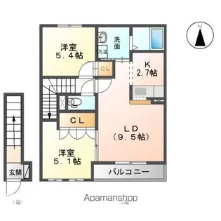 CASA DOMANI【2階】の間取り