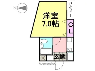 ロイヤルメゾン塚口10【202号室】の間取り