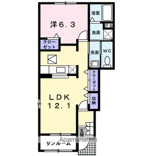 ファミール ハウスⅥ【1階】の間取り