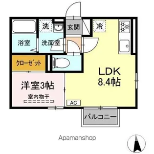 DーROOM八幡【2階】の間取り