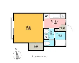 フィッシング山いちC【5号室】の間取り