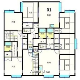 ピアコート平岡E【201号室】の間取り