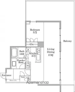 ザ・パークレックス南麻布【6階】の間取り