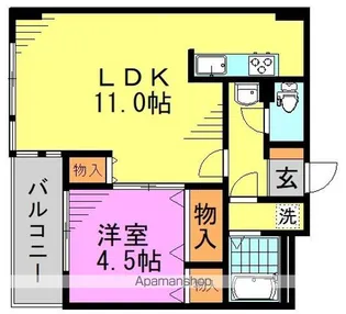 芝萬梅里マンション【3階】の間取り