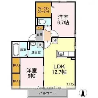 グランドソレイユ【2階】の間取り