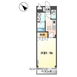 ルミナスハイム羽浦Ⅱ【1階】の間取り