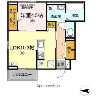 オアゾ乙島 D【1階】の間取り