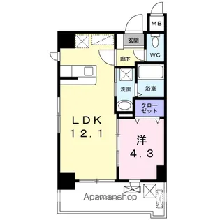 ビリーヴ ルーム【6階】の間取り