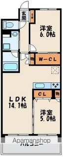 サンエクステリア24【4階】の間取り