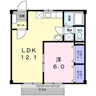 アビタシオンマユ【1階】の間取り
