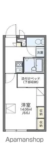 レオパレスサンハイムⅡ【1階】の間取り