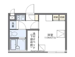 レオパレスノースウエスト橿原【2階】の間取り