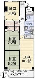 エクセル旭【2階】の間取り