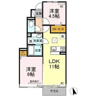 サンハートピア C棟【1階】の間取り