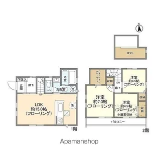 東京都杉並区宮前1丁目【一戸建】の間取り