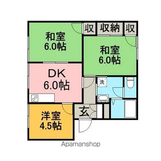 メゾン旭 C棟【1階】の間取り