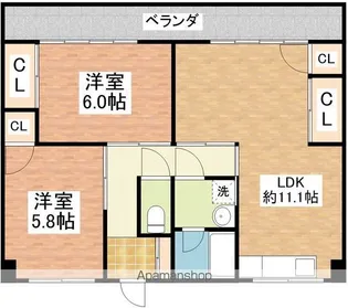 フェリーチェめのと【2階】の間取り