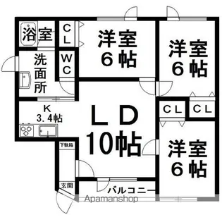みやまSKYハイツ【2階】の間取り