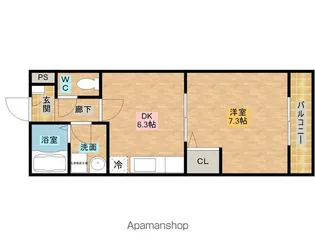 ロージエットコート【Ⅱ110号室】の間取り