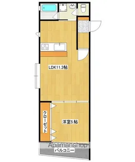 サンリバー甲突【3階】の間取り