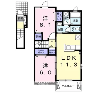 パストラル レーンB棟【2階】の間取り