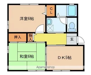 ディアス美和台【102号室】の間取り