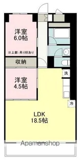 オーロラビル【6階】の間取り