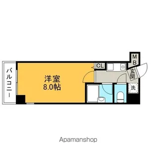 ソシエール高宮【8階】の間取り