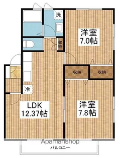 プラセール有楽A【1階】の間取り