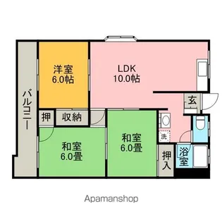 サンコーポタカキ【4階】の間取り