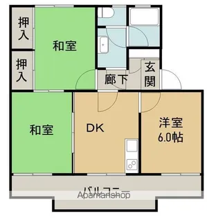 駅前ハイツ【202号室】の間取り