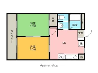 ドミールトウセン【202号室】の間取り