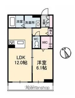 グランベレオ西新涯【1階】の間取り